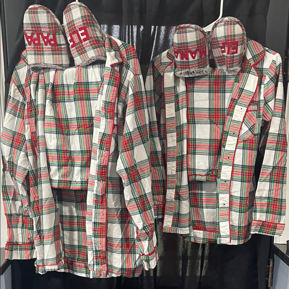 His and hers Wondershop Multicolor Plaid Sleepwear Sets